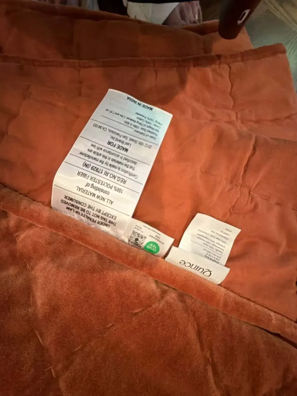 Quince Cotton Velvet Quilt in Terracotta KING / cal. King new no tags fast to sh